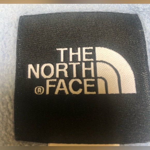 Women’s Long Sleeve Blue & Gray Fleece North Face Zip Front Jacket & Pockets. - Picture 9 of 9